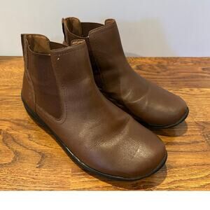 David Tate Space Leather Chelsea Booties - Brown - Size 8W Everyday Style